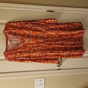 Long sleeve floral dress